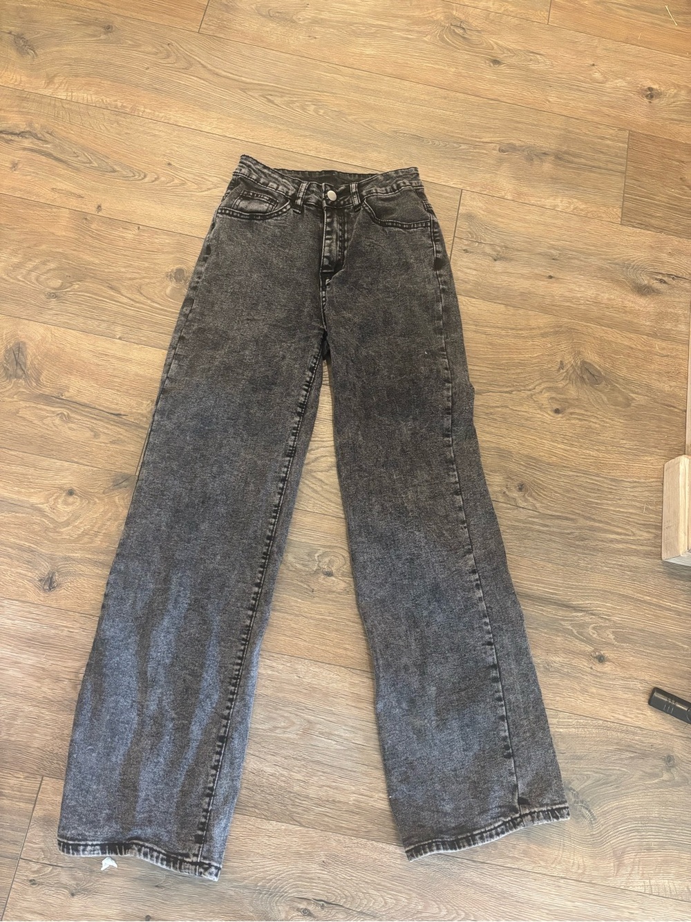 Women's Low Rise Black  Jeans Size XS With Pink Bows